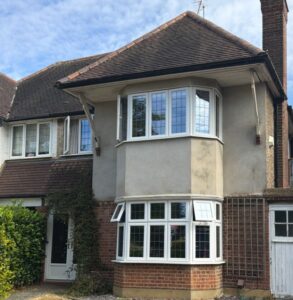 Front elevation of a 1930s bay-window semi-detached house